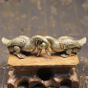 Figurines & Miniatures | Antique Copper Small Duck Figurines Ornaments Handmade Brass Animal Crafts Tea Table Pet Home Decor Accessories Desk Decorations Figurines & Miniatures Figurines & Miniatures