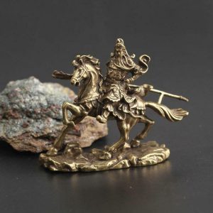 Figurines & Miniatures | Brass Chinese God Of Wealth Riding Horse Guan Gong Statue Home Decoration Accessories Copper Office Figurines & Miniatures Figurines & Miniatures