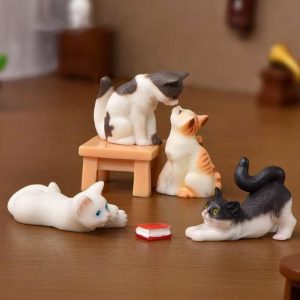 Figurines & Miniatures | Cat Ornament Useful Animal Cat Micro Landscape Decoration Long Lasting Innovative Cat Figurines Figurines & Miniatures Figurines & Miniatures