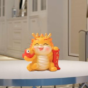 Figurines & Miniatures | Chinese Resin Dragon Statue, Animal Year Figure Figurines & Miniatures as the picture