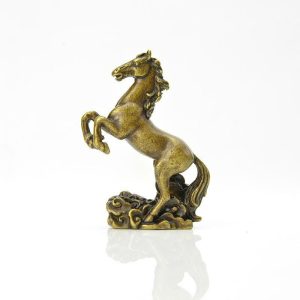 Figurines & Miniatures | Copper Running Horse Sculpture Ornaments Retro Brass Animal Feng Shui Small Statue Office Desk Home Decorations Figurines Figurines & Miniatures Figurines & Miniatures