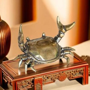 Figurines & Miniatures | Crab Ornament Alloy Weightlifting Crab Pen Holder Cute Animal Shape Desk Organizer For Home Office School Figurines & Miniatures Figurines & Miniatures