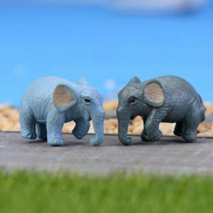 Figurines & Miniatures | Cute Elephant Figurine Excellent Detail Mini Artistic Figurines & Miniatures dark blue