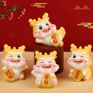 Figurines & Miniatures | Dragon Ornament Chinese Dragon Statue Festive Exquisite Resin Miniature Figurine For Home Desktop Decoration Figurines & Miniatures Figurines & Miniatures