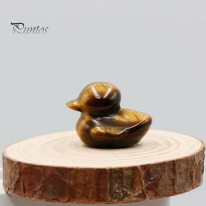 Figurines & Miniatures | Faux Crystal Agate Stone Duck Figurines Miniature Carving Animal Model Landscaping Ornament Duck Statue Craft Art Decoration For Bedroom Living Figurines & Miniatures as the picture