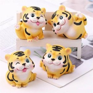 Figurines & Miniatures | Great Miniature Tiger Decorative Handicraft Funny Expression Figurines & Miniatures Figurines & Miniatures