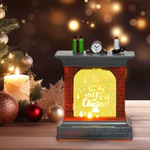 Figurines & Miniatures | Illuminated Christmas Fireplace. Fireplace Collectible Figure. Figurines & Miniatures as the picture