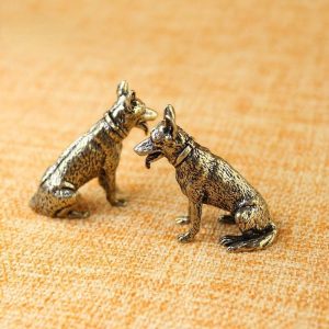 Figurines & Miniatures | Lucky Brass Fortune Dog Home Decoration Small Ornaments Little Puppy Bronze Chinese Desktop Mini Figurines Copper Wolf Tea Pets Figurines & Miniatures Figurines & Miniatures