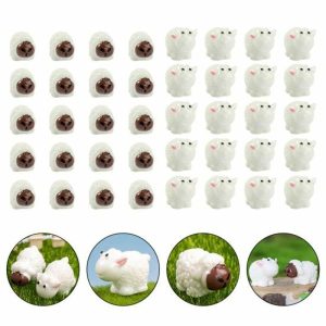 Figurines & Miniatures | Sheep Resin Vibrant Sheep Figurines Color Fade-Resistant Mini Cute Sheep Ornaments Moss Figurines & Miniatures Figurines & Miniatures