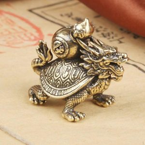 Figurines & Miniatures | Wealth Brass Decor Figurine Sculpture Prosperity Gift Desktop Collectible Fortunes Dragon With Figurines & Miniatures Figurines & Miniatures