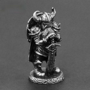 Figurines & Miniatures | White Copper Viking Swordsman Figurines Miniatures Metal Brass Solider Desktop Ornament Craft Decoration Accessories Toy Figurines & Miniatures antique silver