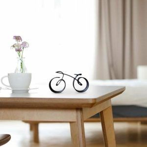 Figurines & Miniatures | Wire Framed Bicycle Sculpture Minimalistic Simple Style Fine Workmanship Home Decoration Bike Silhouette Ornament Figurines & Miniatures black