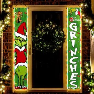 Flags, Banners & Accessories | 1 Pair Merry Christmas Banner Cartoon Character Letter Print Door Hanging Banner Flag Couplet Flags, Banners & Accessories Flags, Banners & Accessories