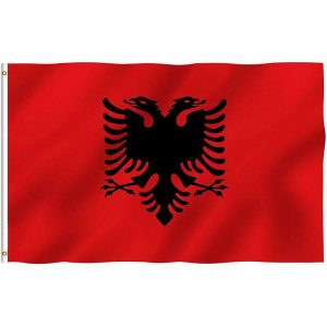 Flags, Banners & Accessories | 90X150Cm Albania Flag Albanian National Flags Polyester With Brass Grommets Flags, Banners & Accessories as the picture