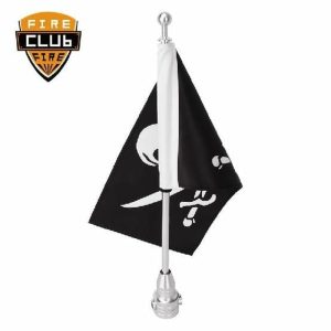 Flags, Banners & Accessories | Motorcycle Silver Aluminum Rear Side Mount Flag Pole Skull National Flag For Harley Luggage Rack Moto Ornamental Flags, Banners & Accessories Flags, Banners & Accessories