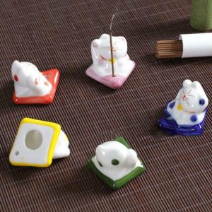 Incense & Incense Burners | Censer Holder Hollow Ceramic Incense Cute Japanese Style Small Holder Household Supplies Incense & Incense Burners blue