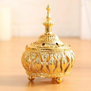 Incense & Incense Burners | Fashion Censer Holder Unique Metal Classical Incense & Incense Burners golden