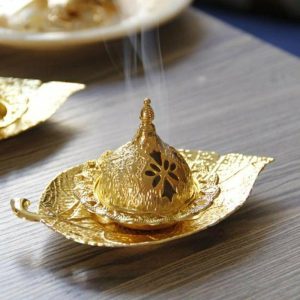 Incense & Incense Burners | Incense Burner European Antique Small Style Anti-Rust Tower Shape Metal Incense Cone Holder Home Decoration Incense & Incense Burners golden