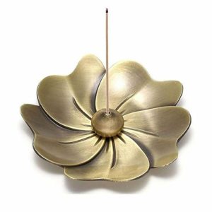 Incense & Incense Burners | Incense Burner Sticks Incense Holder Brass Lotus Shape Detachable Ash Catcher Smooth Heat Resistant Home Decoration Supplies Incense & Incense Burners antique bronze