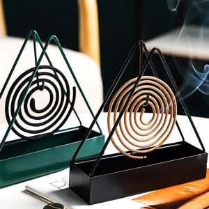 Incense & Incense Burners | Iron Mosquito Coil Holder Incense Holders Coil Incense Burner Frame Modern Repellent Incense Rack For Household Bedroom Patio Incense & Incense Burners black