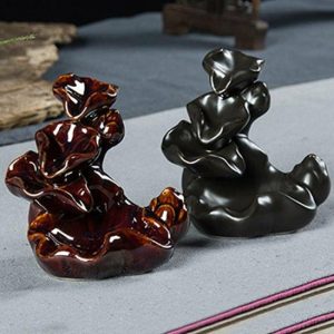 Incense & Incense Burners | Mini Chinese Style Incense Holder Mountain Stream Ceramic Incense Burner Incense & Incense Burners black