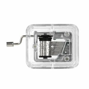 Music Boxes | 18 Notes Clear Acrylic Music Box Hand Crank Diy Mechanical Music Box Classic Musical Ornaments Diy Music Boxes gold