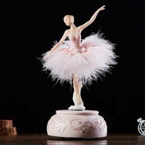 Music Boxes | Ballerina Music Box Dancing Girl Swan Lake Carousel With Feather For Birthday Gift Wedding Birthday Gift For Girls Lovely Music Boxes Music Boxes