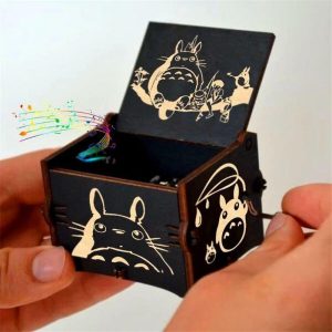 Music Boxes | Engraving Pattern My Neighbor Totoro New Music Box Wooden Hand Crank Music Box Valentine’s Day Birthday Present Gift To Child Music Boxes as the picture