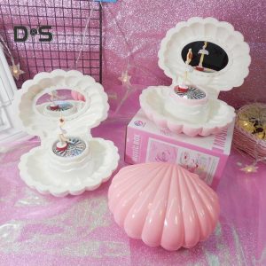 Music Boxes | Fancytoy Shell Shaped Rotating Led Flashing Music Box Musical Toy Xmas Gift Music Boxes dark pink