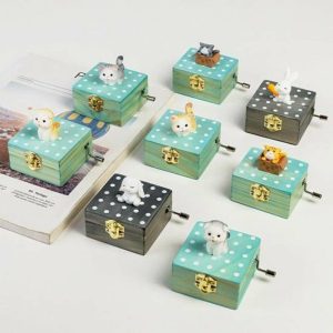 Music Boxes | Music Box Adorable Decorative Wood Practical Tiny Hand Cranked Music Boxes For Kids Music Boxes as the picture