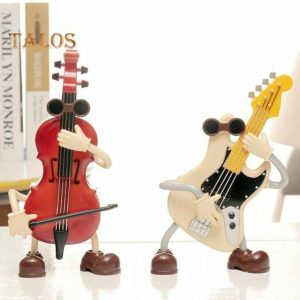 Music Boxes | Music Box Ornament Wing Design Ornamental Resin Excellent Violin Guitar Hand Cranked Music Box Gift-Giving Music Boxes Music Boxes