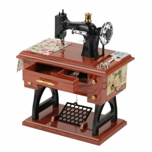 Music Boxes | Music Box Sewing Machine Music Box European Crafts Retro Sewing Clockwork Home Crafts Decoration Creative Birthday Gift Music Boxes as the picture