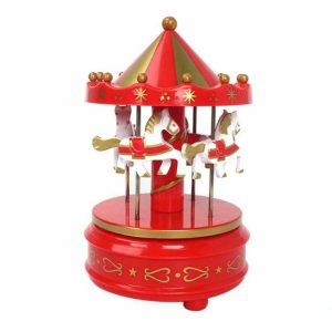 Music Boxes | Romantic Merry-Go-Round Carousels Ornament Decor Music Box Birthday Present Music Boxes blue