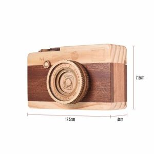 Music Boxes | Wooden Music Box Retro Camera Design Classical Melody Birthday Christmas Festival Musical Gifts Music Boxes Music Boxes