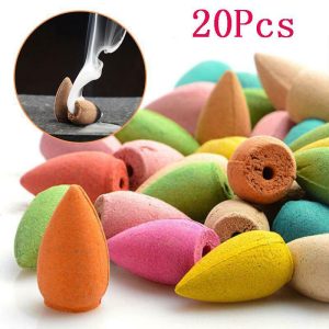 Incense & Incense Burners | Pdto 20Pcs Incense Smoke Cones Cones Bullet Buddhism Backflow Tower Burner Holder Incense & Incense Burners Incense & Incense Burners