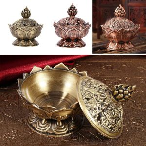 Incense & Incense Burners | Retro Backflow Incense Cone Holder Incense & Incense Burners copper red