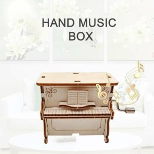 Music Boxes | 1 Set Wooden Craft Non-Fading Hand-On Ability Easy To Assemble Funny Diy Instrument Toy Music Theme Christmas Gift For School Music Boxes Music Boxes