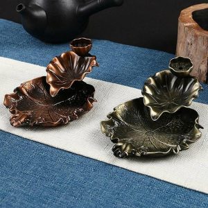 Incense & Incense Burners | Tea Ceremony Ornaments Home Decoration Frog Lotus Leaf Backflow Incense Burner Zen Tea Ceremony Ornaments Incense & Incense Burners as the picture