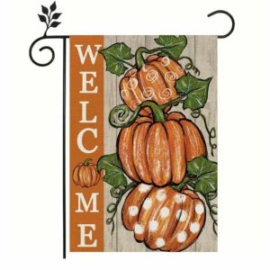 Flags, Banners & Accessories | 2Pcs Pumpkin Halloween Banner Fall Garden Flag Double Sided Print Garden Banner Pumpkin Halloween Banner Outdoor Farmhouse Porch Patio House Flags, Banners & Accessories Flags, Banners & Accessories