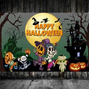 Flags, Banners & Accessories | Halloween Backdrop Party Themed Banner Halloween Horror Moon Night Cemetery Pumpkin Poster Spooky Decor For Parties Events Flags, Banners & Accessories Flags, Banners & Accessories