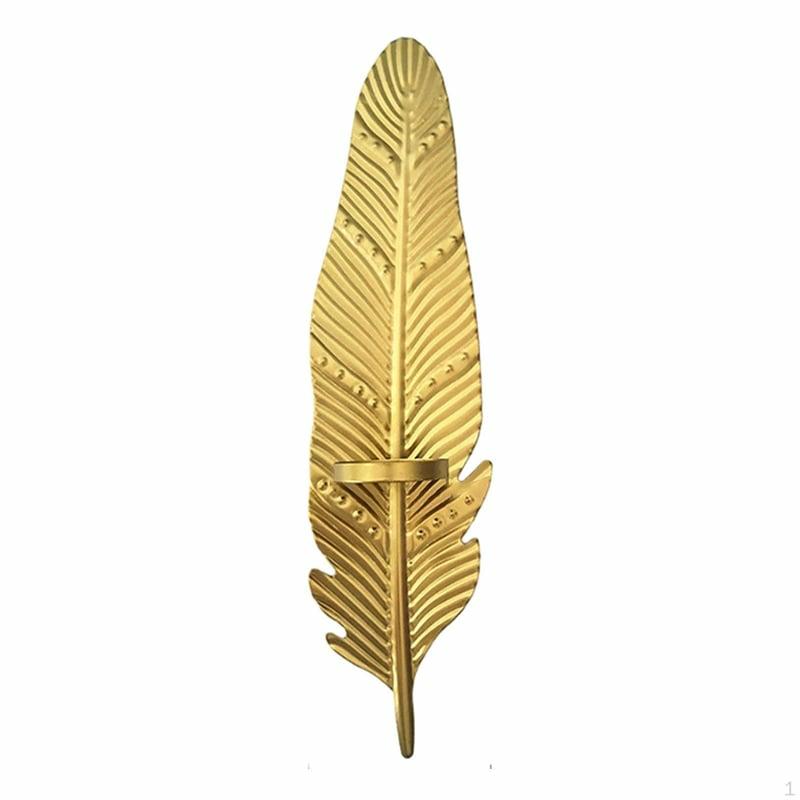 Candles & Holders | Elegant Leaf Wall Mounted Candle Holder For Home Decor And Special Occasions Candles & Holders as the picture