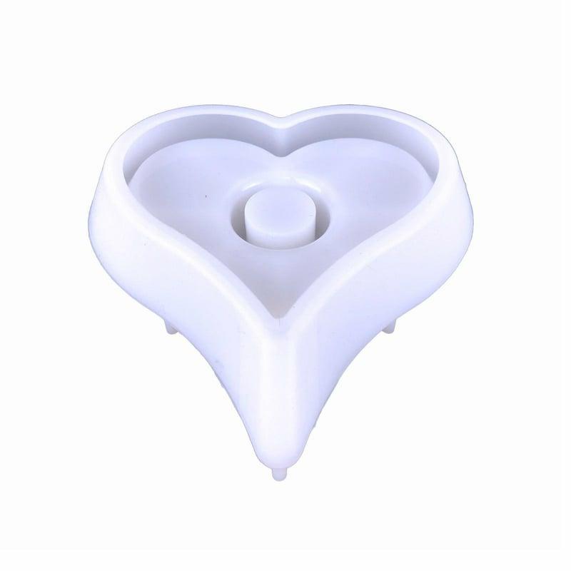 Candles & Holders | Heart Shaped Candle Holder Mould Tealight Epoxy Mold Lipstick Holder Container Resin Mold For Home Decor Diy Crafts Candles & Holders Candles & Holders