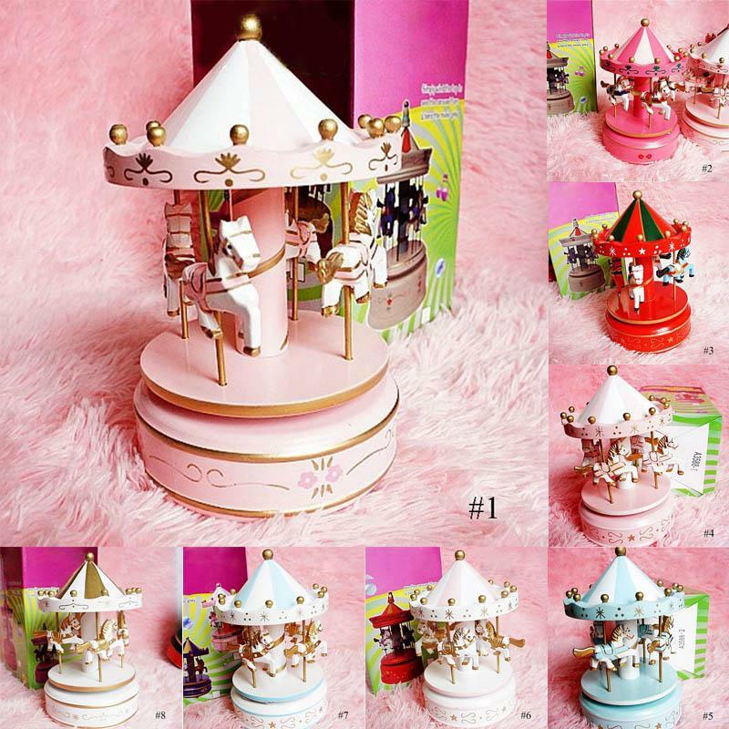 Music Boxes | Wooden Music Box Merry-Go-Round  Wood Musical Boxes Home Decor  Romantic Birthday Gift  Kids Favors Music Boxes Music Boxes