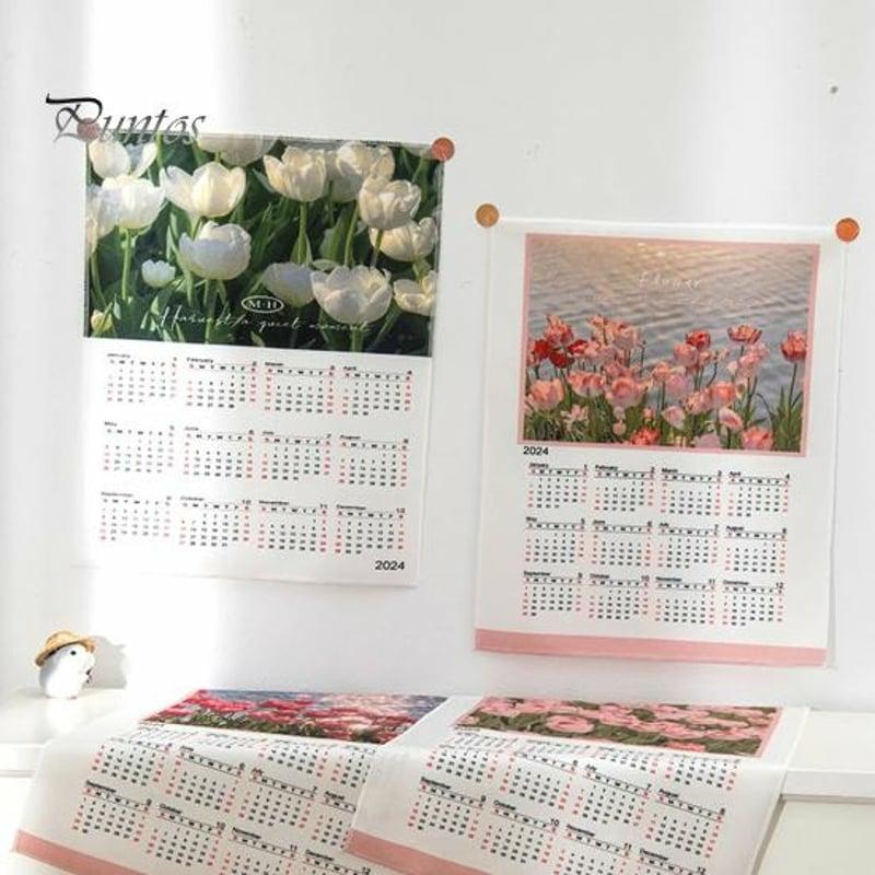 Flags, Banners & Accessories | 2024 Calendar Hanging Cloth Soft Rich Color Exquisite Pattern Easy Install Decorative Wall Tapestry Background Calendar Flags, Banners & Accessories as the picture